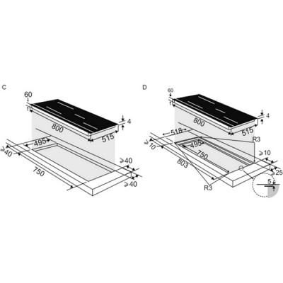 Варочная панель De Dietrich DPI2878B индукционная Варочная панель De Dietrich DPI2878B индукционная