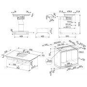 Варочная панель с встр. вытяжкой SMEG HOBD682D1 индукционная