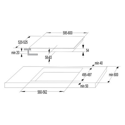 Варочная панель Korting HI 64042 BW индукционная Варочная панель Korting HI 64042 BW индукционная
