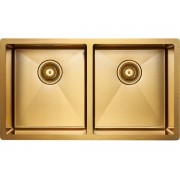 Мойка Paulmark Dopplet PM507844-BG, брашированное золото