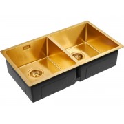 Мойка Paulmark Dopplet PM507844-BG, брашированное золото