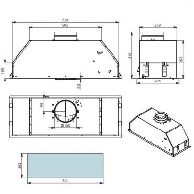 Вытяжка Falmec GRUPPO INCASSO VISION 70 Вытяжка Falmec GRUPPO INCASSO VISION 70