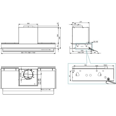 Вытяжка Falmec VIRGOLA TOUCH 120 Вытяжка Falmec VIRGOLA TOUCH 120