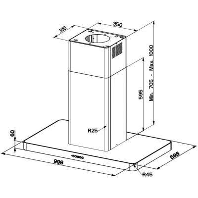 Вытяжка Faber FORZA ISOLA IXGL 90 (110.0436.368) Вытяжка Faber FORZA ISOLA IXGL 90 (110.0436.368)