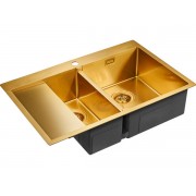 Мойка Paulmark Union PM537851-BGR, брашированное золото