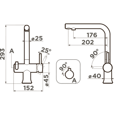 Смеситель Omoikiri Hotaru-GM-R латунь/вороненая сталь/красный (4994026) Смеситель Omoikiri Hotaru-GM-R латунь/вороненая сталь/красный (4994026)