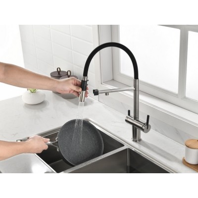 Смеситель Paulmark Gravity Gr213888-BS, брашированная нерж. сталь Смеситель Paulmark Gravity Gr213888-BS, брашированная нерж. сталь