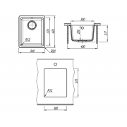 Мойка Florentina Вега 300 грей