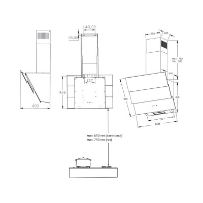 Вытяжка Korting KHC 68073 GN Вытяжка Korting KHC 68073 GN