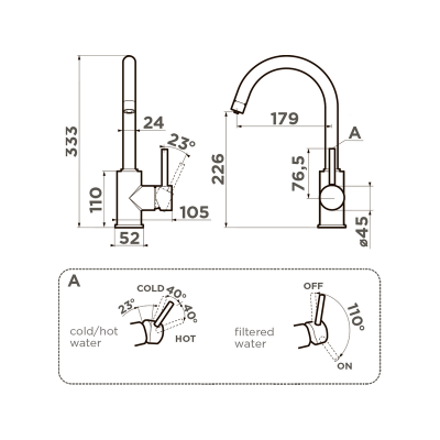 Смеситель Omoikiri Shinagawa 2 Plus-BE латунь/ваниль (4994407) Смеситель Omoikiri Shinagawa 2 Plus-BE латунь/ваниль (4994407)