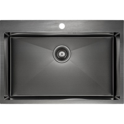 Мойка Paulmark Vast PM217551-GM, вороненая сталь Мойка Paulmark Vast PM217551-GM, вороненая сталь