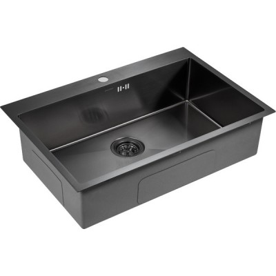 Мойка Paulmark Vast PM217551-GM, вороненая сталь Мойка Paulmark Vast PM217551-GM, вороненая сталь