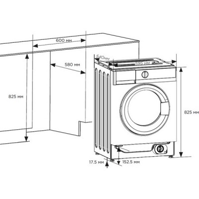 Стиральная машина Midea MFA06W80B/W встраиваемая Стиральная машина Midea MFA06W80B/W встраиваемая