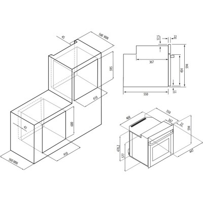 Духовой шкаф KRONA RITUS 45 BL/BL Духовой шкаф KRONA RITUS 45 BL/BL