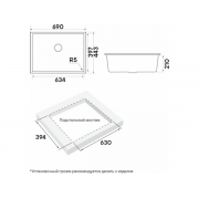 Мойка Paulmark Neo classic 69 PM966944-AN, anthracite
