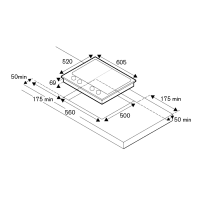 Варочная панель Bertazzoni PM6040X газовая Варочная панель Bertazzoni PM6040X газовая
