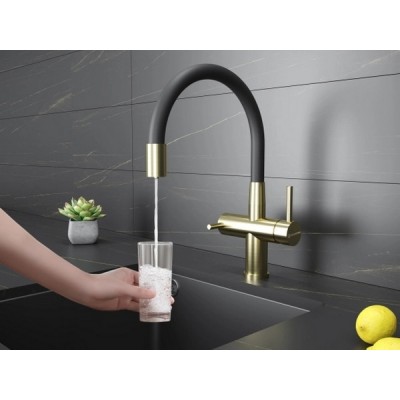 Смеситель Kuchenstern WURM-FE золото Смеситель Kuchenstern WURM-FE золото