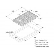 Варочная панель ASKO HG1986AB газовая