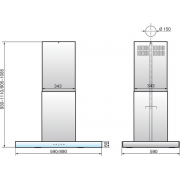 Вытяжка Elikor Агат Island 90Н-1000-Е4Д нерж/черный