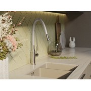 Смеситель Omoikiri Yatomi-BN-WH латунь/нержавеющая сталь/белый (4994250)