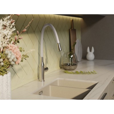 Смеситель Omoikiri Yatomi-BN-WH латунь/нержавеющая сталь/белый (4994250) Смеситель Omoikiri Yatomi-BN-WH латунь/нержавеющая сталь/белый (4994250)