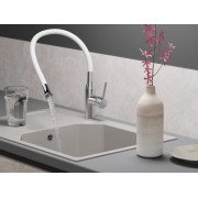 Смеситель Omoikiri Yatomi-BN-WH латунь/нержавеющая сталь/белый (4994250)