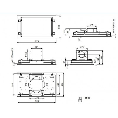 Вытяжка Falmec SIRIO IS 90 WHITE GLASS Вытяжка Falmec SIRIO IS 90 WHITE GLASS