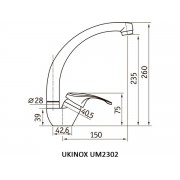 Смеситель Ukinox UM2302 STCR