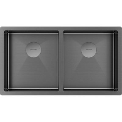 Мойка Paulmark Next 78/2 uni PM207844-GM, вороненая сталь Мойка Paulmark Next 78/2 uni PM207844-GM, вороненая сталь