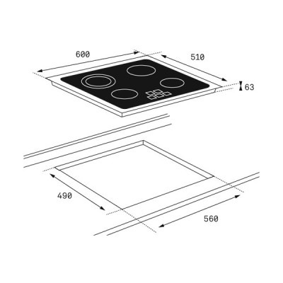 Варочная панель Teka TB 6415 (40239042) электрическая Варочная панель Teka TB 6415 (40239042) электрическая