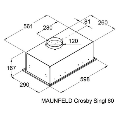 Вытяжка MAUNFELD CROSBY SINGL 60 черный Вытяжка MAUNFELD CROSBY SINGL 60 черный