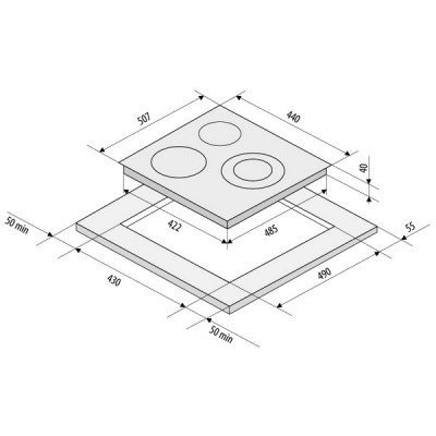 Варочная панель KRONA DELIZIA 45 BL электрическая Варочная панель KRONA DELIZIA 45 BL электрическая