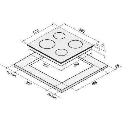 Варочная панель KRONA MAGIER 60 BL 4BTK индукционная Варочная панель KRONA MAGIER 60 BL 4BTK индукционная