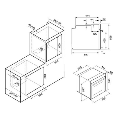 Духовой шкаф KRONA ELEMENT 60 BL/BL Духовой шкаф KRONA ELEMENT 60 BL/BL