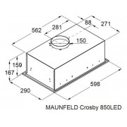 Вытяжка MAUNFELD Crosby 850LED чёрный