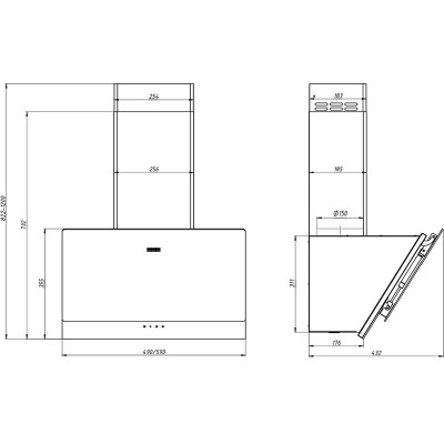 Вытяжка Franke TEMPER 50 BK (330.0712.112) Вытяжка Franke TEMPER 50 BK (330.0712.112)