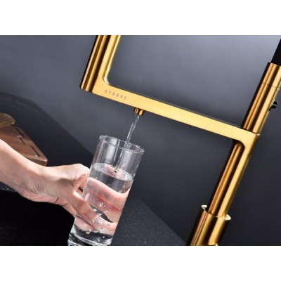 Смеситель Paulmark Tornado To213402-BG, брашированное золото Смеситель Paulmark Tornado To213402-BG, брашированное золото