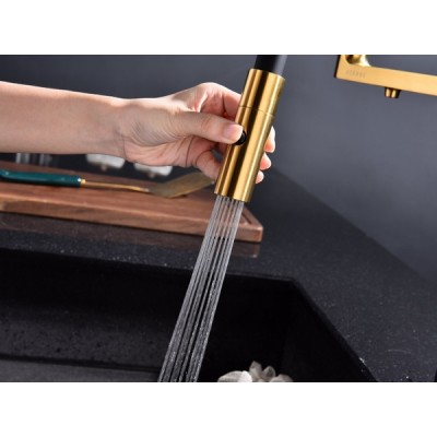 Смеситель Paulmark Tornado To213402-BG, брашированное золото Смеситель Paulmark Tornado To213402-BG, брашированное золото