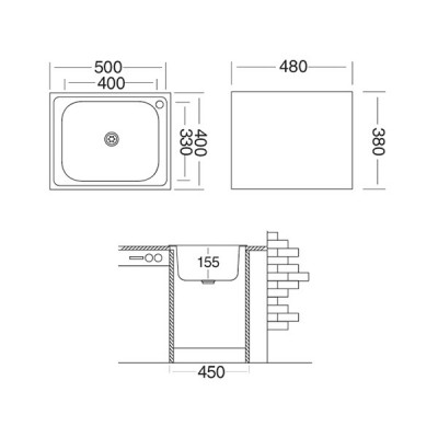Мойка Ukinox Классика CLM500.400 -T6C 2C Мойка Ukinox Классика CLM500.400 -T6C 2C