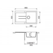 Мойка "Longran" Amanda AMG860.500 - 10 Onyx