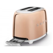 Тостер на 2 ломтика SMEG TSF01RGEU розовое золото