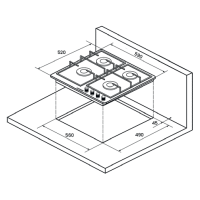 Варочная панель Kuppersberg FG 67 W газовая Варочная панель Kuppersberg FG 67 W газовая
