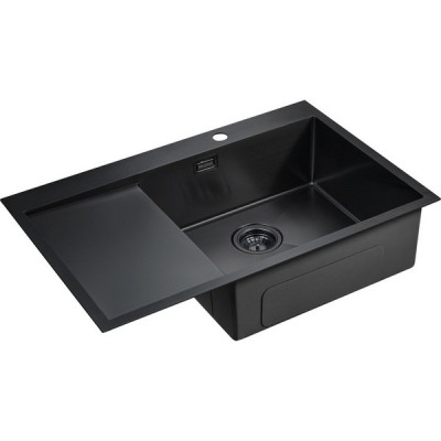 Мойка Paulmark Elde PM807851-GMR, вороненая сталь Мойка Paulmark Elde PM807851-GMR, вороненая сталь