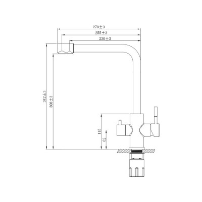 Смеситель Ukinox UM2197 - 26 Смеситель Ukinox UM2197 - 26