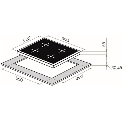 Варочная панель MAUNFELD EVCE.594-BK электрическая Варочная панель MAUNFELD EVCE.594-BK электрическая
