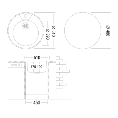 Мойка Ukinox Фаворит FAP510 -GT8K 0C Мойка Ukinox Фаворит FAP510 -GT8K 0C