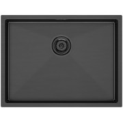 Мойка Paulmark Next-580 PM215844-GM, вороненая сталь