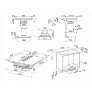 Варочная панель с встр. вытяжкой SMEG HOBD472D индукционная