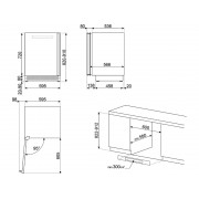 Встраиваемый холодильный шкаф для вина SMEG CVI638LN3
