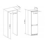 Холодильник HIBERG i-RFCB 400F NFW встраиваемый
